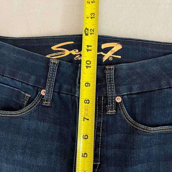 Seven7 Women's Tummyless High Rise Skinny Jeans Sz 4 Dark Wash Cotton Blend NWOT - Picture 9 of 10